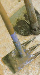 Tools bequeathed by Les' parents and uncle are used daily